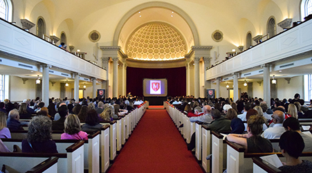 Honors citation cermony atrium view